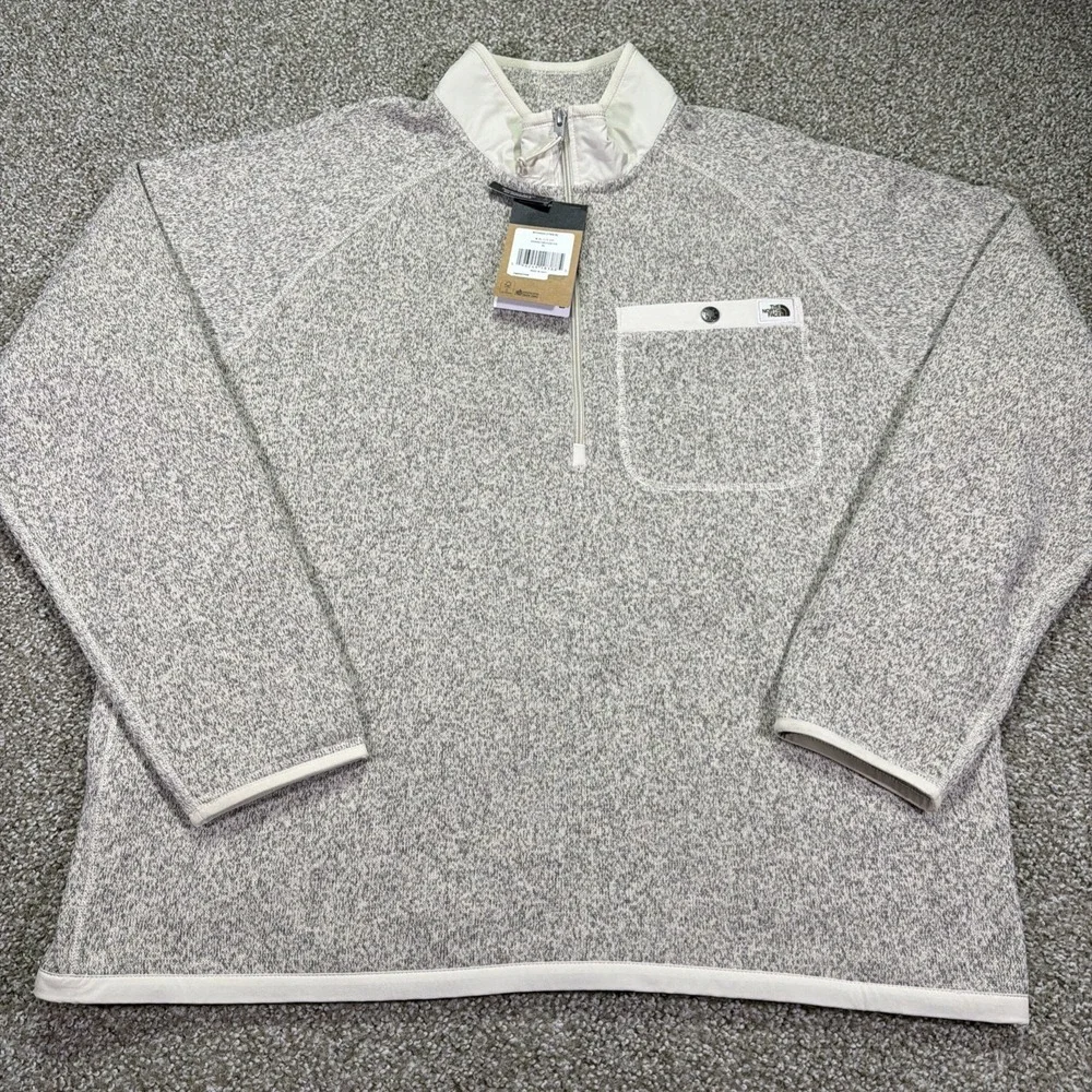 Men's The North Face Leo Gordon Lyon 1/4 Zip Jacket Sandstone Heather NWT - XL